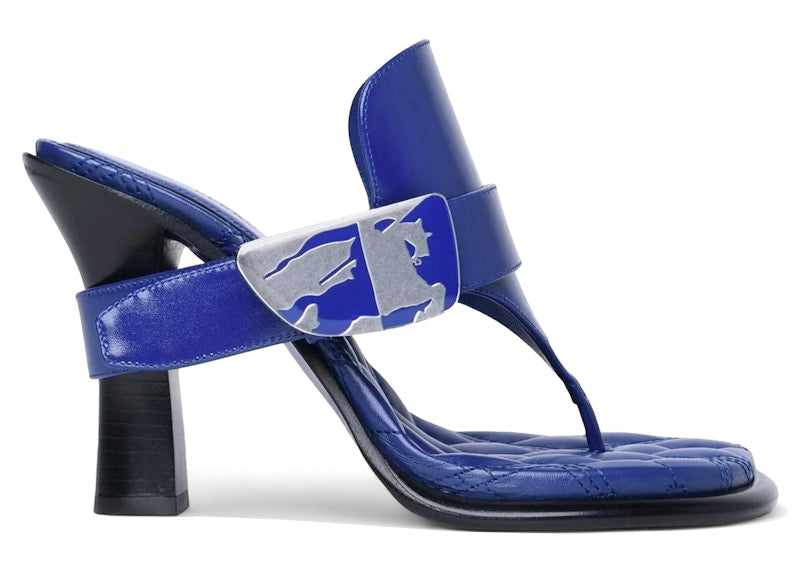 Burberry Bay Equestrian Knight Motif Sandals Blue (Women's)