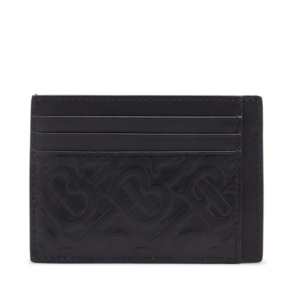 Burberry Monogram Leather Card Case 6 Slot Black