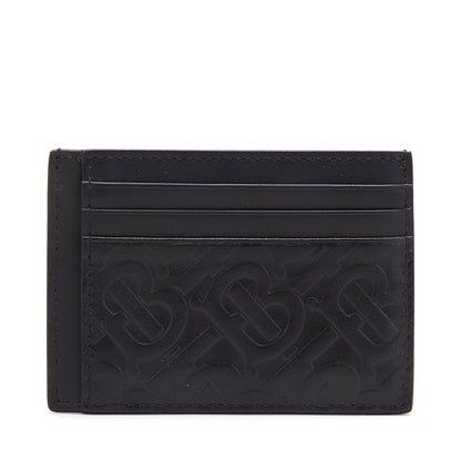 Burberry Monogram Leather Card Case 6 Slot Black