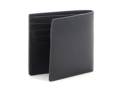 Burberry Bi-fold Icon Stripe Leather Wallet Black