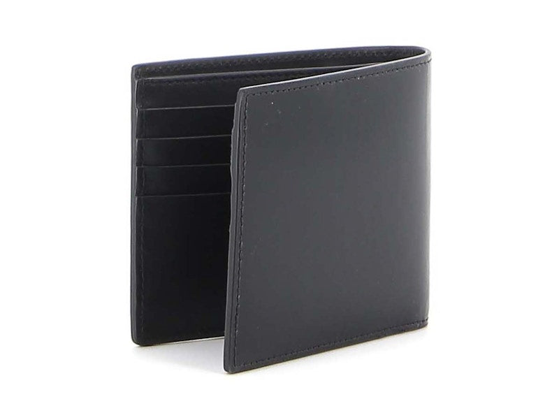 Burberry Bi-fold Icon Stripe Leather Wallet Black