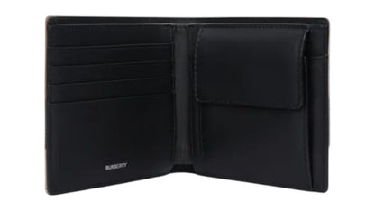 Burberry Check Bifold Wallet With Coin Purse Taupe Brown