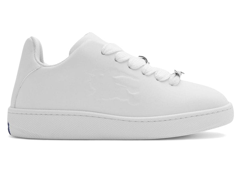 Burberry Box Leather Sneakers White Equestrian Knight Motif (Women's)