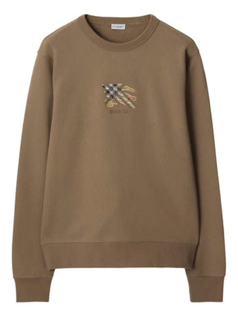 Burberry Brown Crew Neck Long Sleeves Shirt Clay Brown