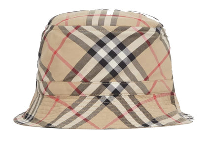 Burberry Vintage Check Cotton Bucket Children's Hat Archive Beige