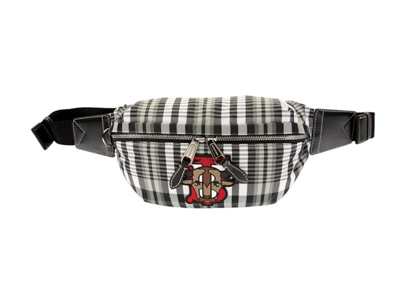 Burberry Bull Logo Sonny Belt Bag Black/White