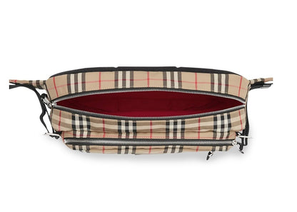 Burberry Cannon Belt Bag Vintage Check Large Beige