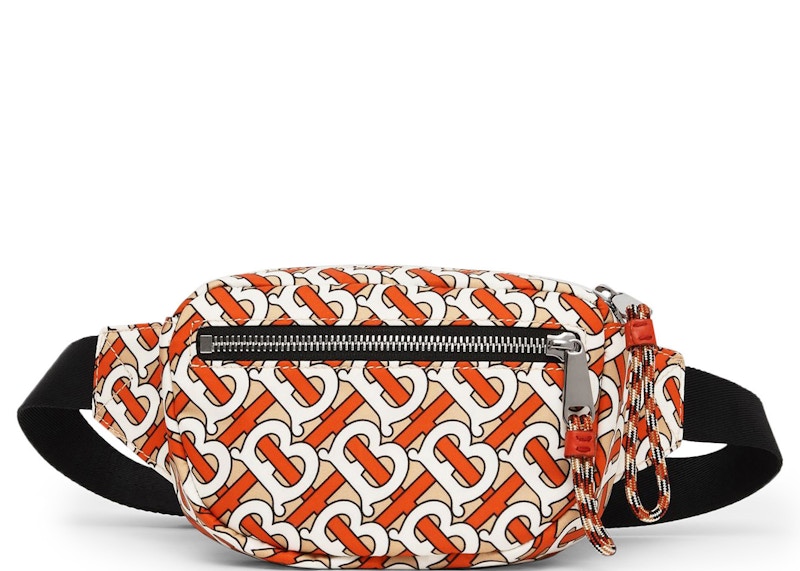 Burberry Cannon Bum Bag Monogram Print Small Vermillion