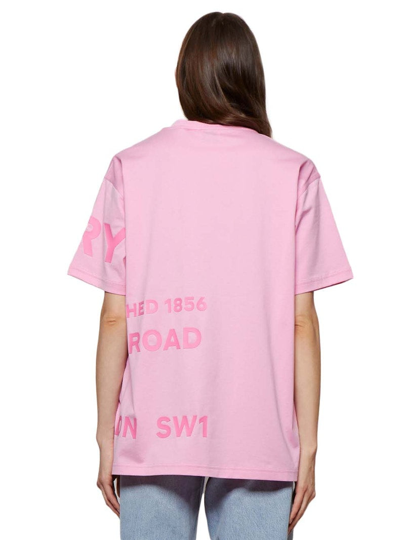 Burberry Carrick Logo-Print Cotton-Jersey T-shirt Pink
