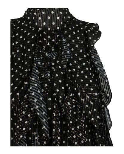 Burberry Cate Polka Dot Dress Black
