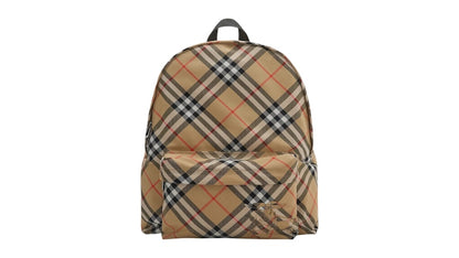 Burberry Check Backpack Backpack Sand