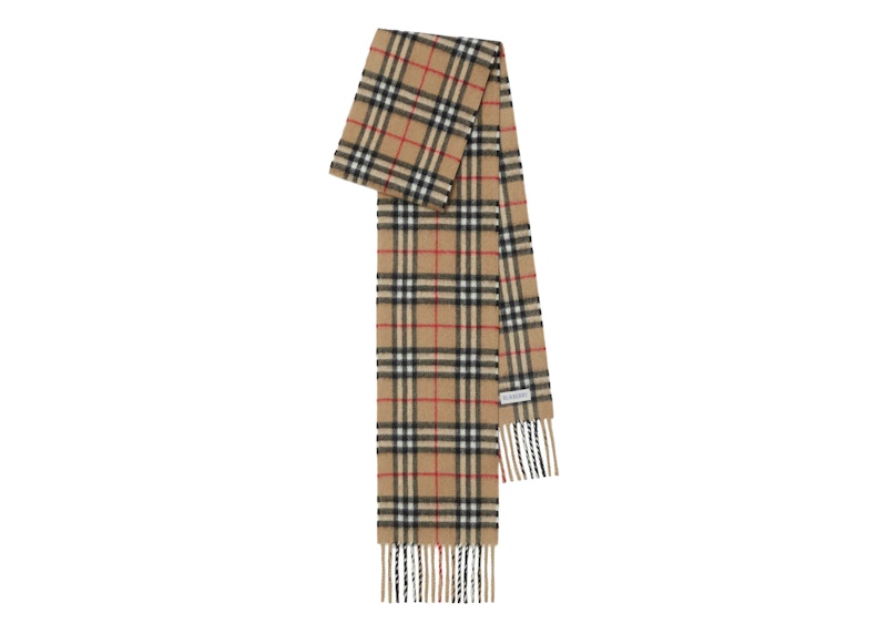 Burberry Check Cashmere Scarf – Online Exclusive Archive Beige