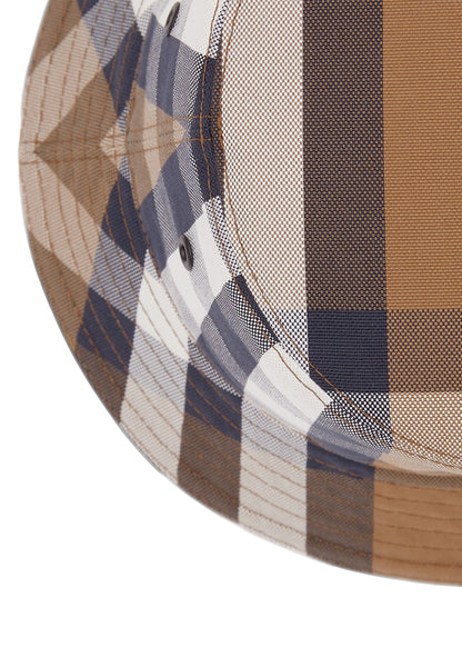 Burberry Check Cotton Canvas Bucket Hat Birch Brown