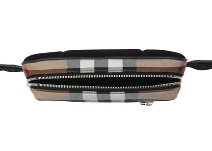 Burberry Check Cotton Canvas and Leather Bum Bag Birch Brown