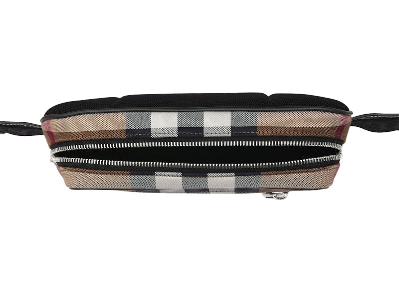 Burberry Check Cotton Canvas and Leather Bum Bag Birch Brown