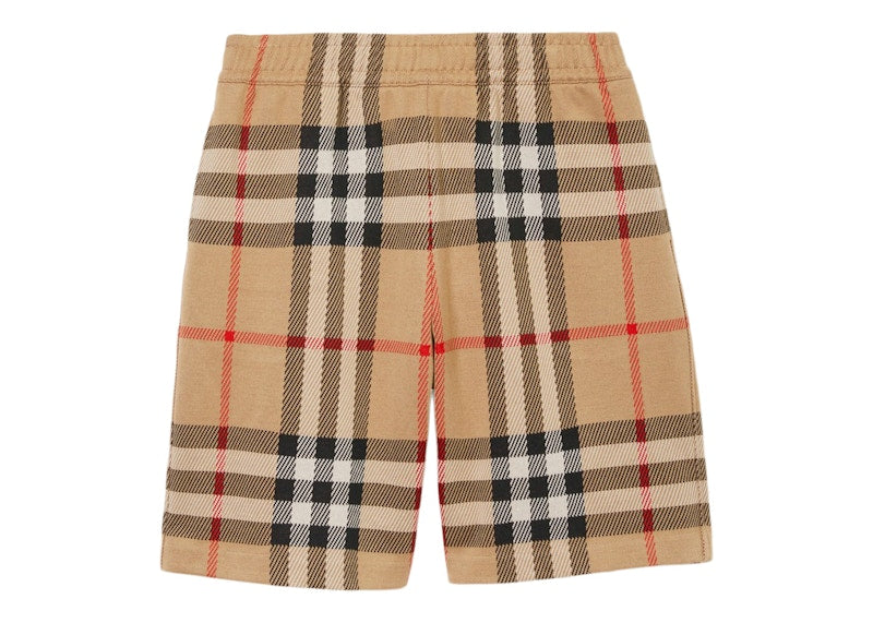 Burberry Check Cotton Jacquard Shorts Archive Beige