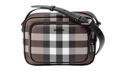 Burberry Check Crossbody Bag Dark Birch Brown