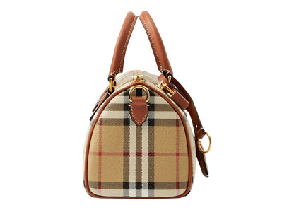 Burberry Check Mini Bowling Bag Archive Beige/Briar Brown