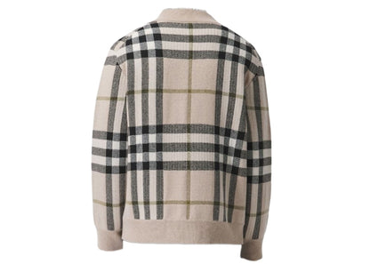 Burberry Check-Pattern Cardigan Light Brown