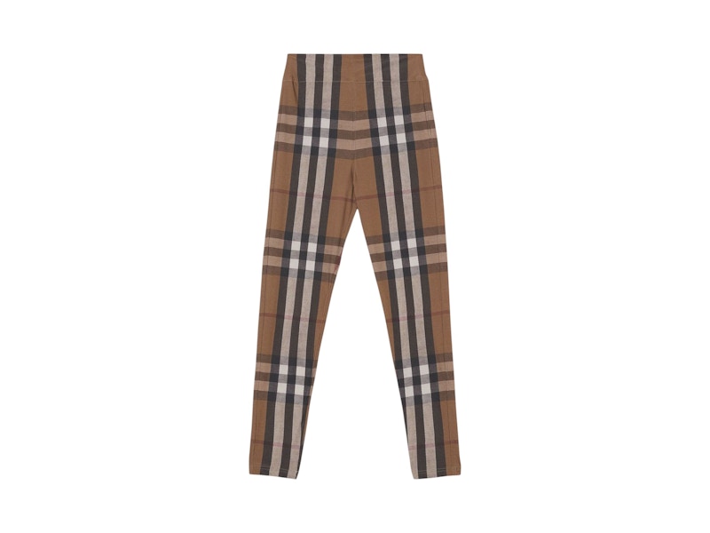 Burberry Check Print Leggings Birch Brown