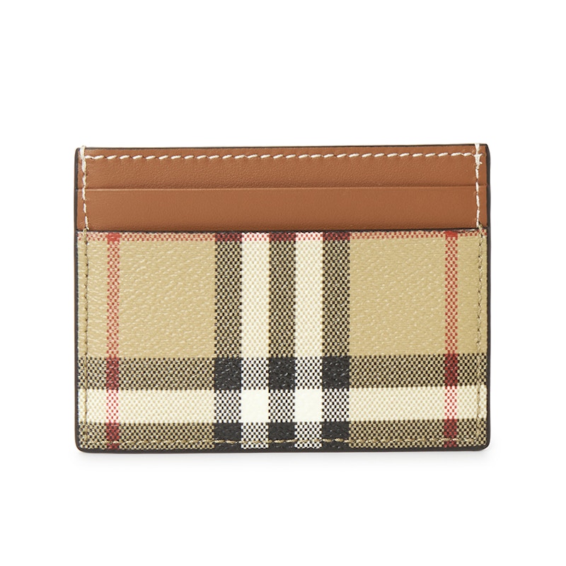 Burberry Check Sandon Card Holder Beige
