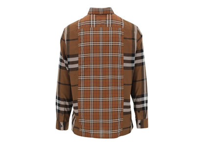 Burberry Check Woven Shirt Brown