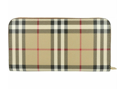 Burberry Check Zip Wallet Archive Beige