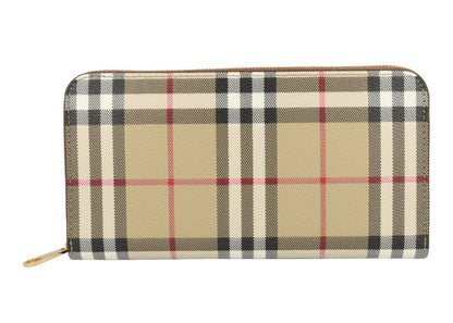 Burberry Check Zip Wallet Archive Beige