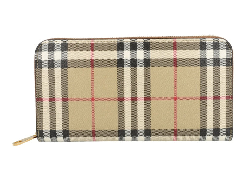 Burberry Check Zip Wallet Archive Beige