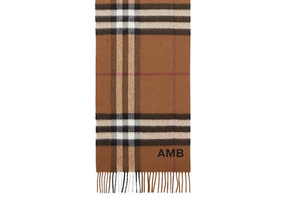 Burberry Classic Check Fringed Scarf Birch Brown/Multicolor