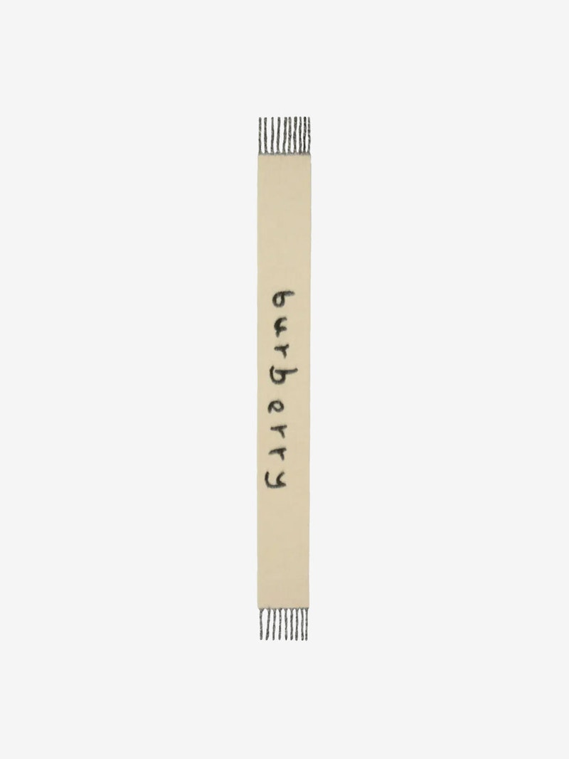 Burberry Classic Stripe Trim Scarf Archive Beige