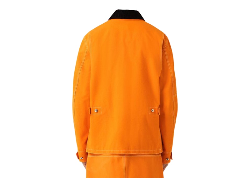 Burberry Collared Utility Jacket Orange Black
