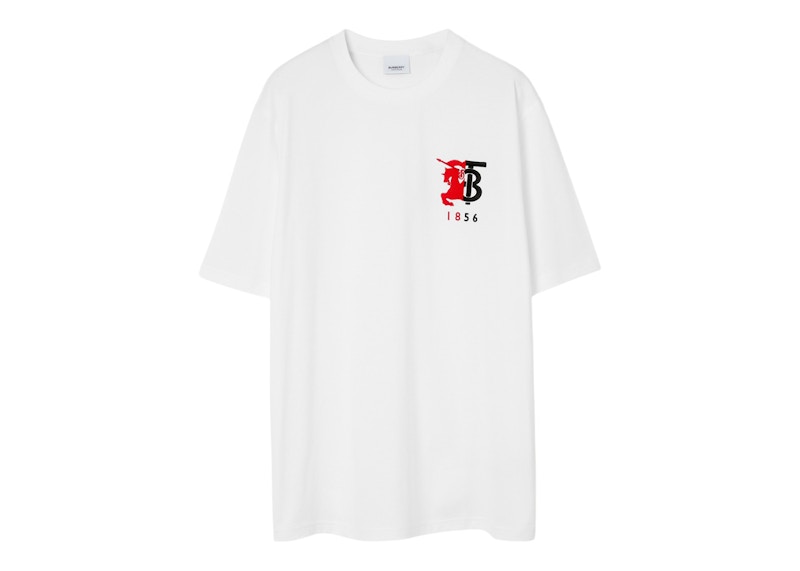 Burberry Contrast Logo Graphic Cotton T-shirt White