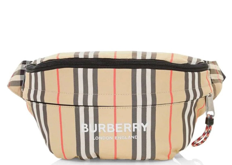 Burberry Convertible Belt Bag Vintage Check and Icon Stripe Archive Beige