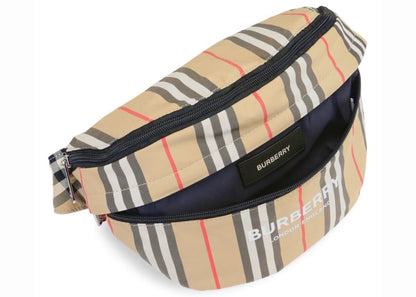 Burberry Convertible Belt Bag Vintage Check and Icon Stripe Archive Beige