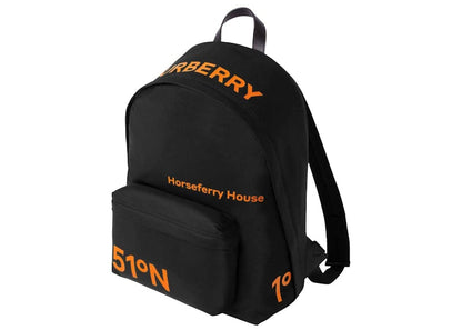 Burberry Coordinates-Print Econyl Backpack Black/Orange