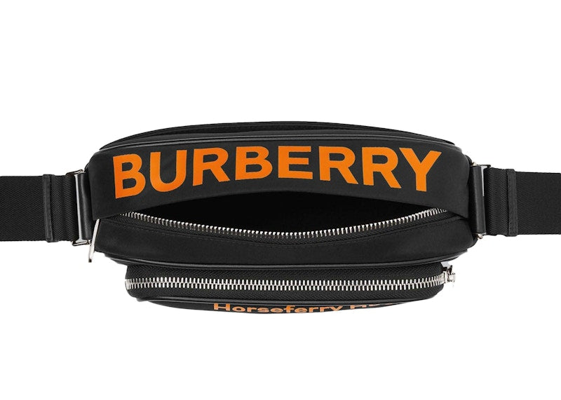 Burberry Coordinates-Print Econyl Crossbody Bag Black/Orange