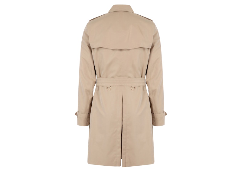 Burberry Cotton Short Trench Coat Beige