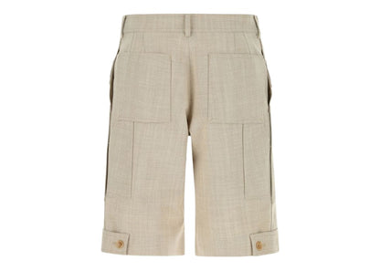 Burberry Cuff Detail Bermuda Shorts Light Beige