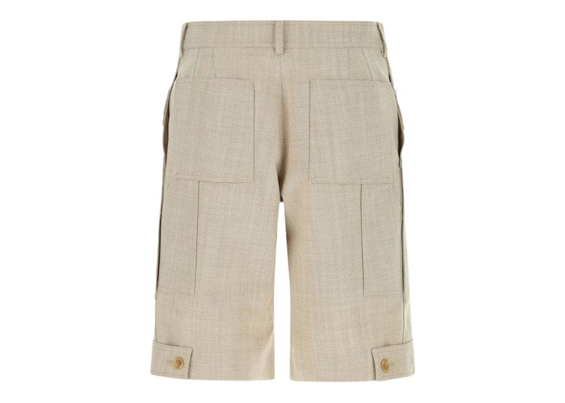 Burberry Cuff Detail Bermuda Shorts Light Beige