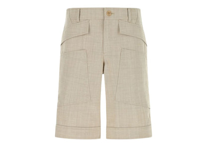 Burberry Cuff Detail Bermuda Shorts Light Beige