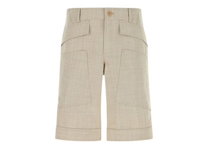 Burberry Cuff Detail Bermuda Shorts Light Beige