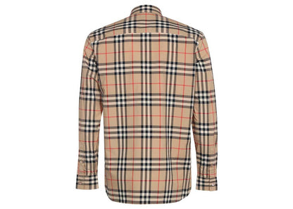 Burberry Cuthbert Checked Shirt Beige