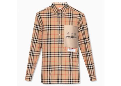 Burberry Cuthbert Checked Shirt Beige
