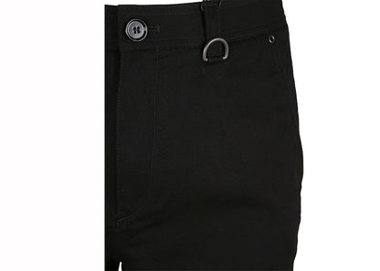Burberry D-Ring Tailored Straight-Leg Trousers Black