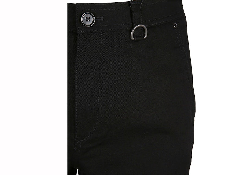 Burberry D-Ring Tailored Straight-Leg Trousers Black