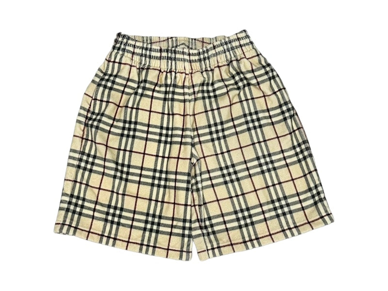 Burberry Debson Towel Check Shorts Beige