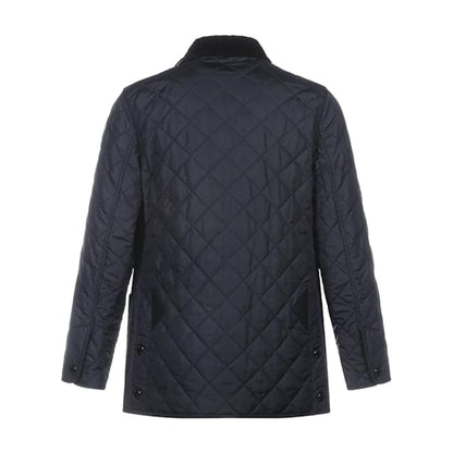 Burberry Diamond Quilted Thermoregulated Barn Jacket Navy