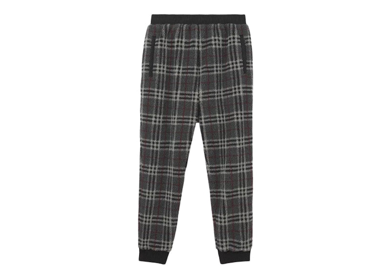 Burberry Dimitri Fleece Check Pants Dark Charcoal