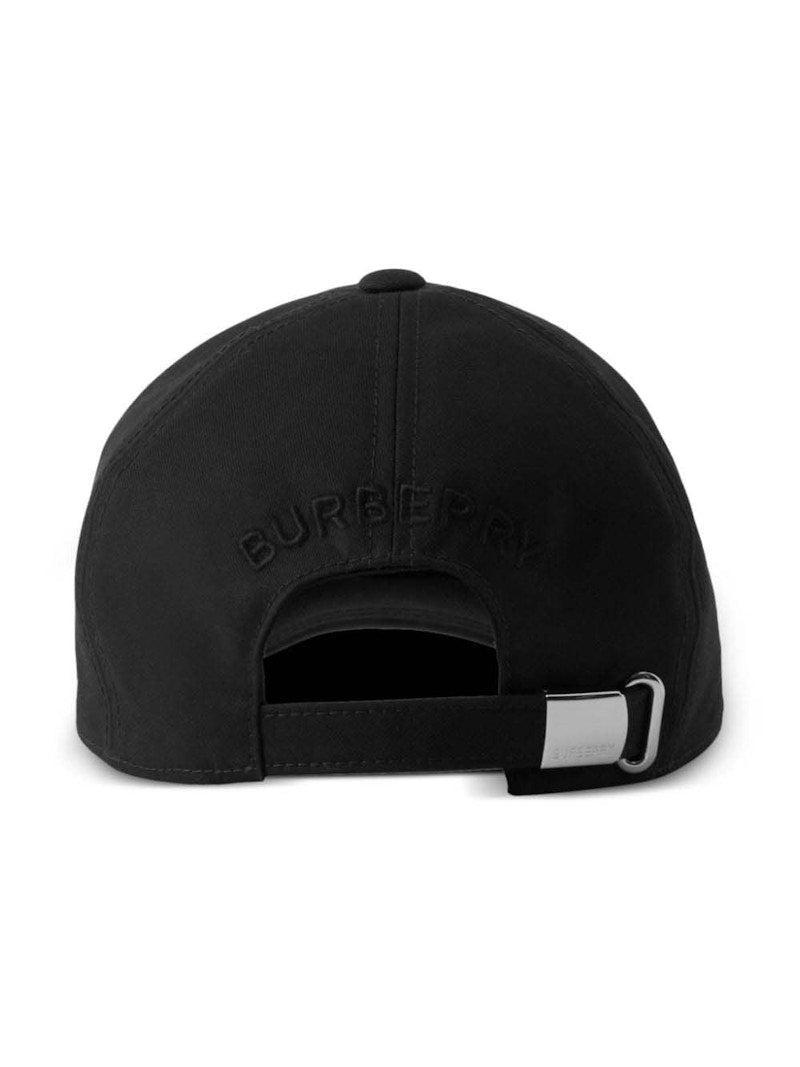 Burberry EKD Applique Cotton Baseball Cape Black